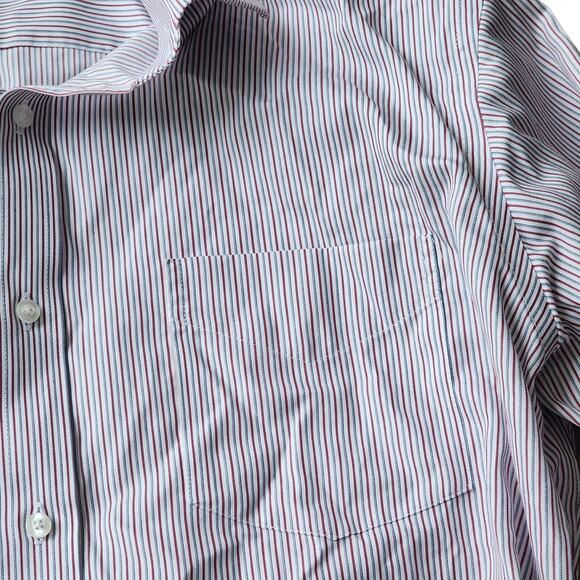 Forsyth of Canada 2 Ply 100's No Iron Tailored Fit Stripe Dress Shirt 15.5 34/35 - Picture 5 of 9